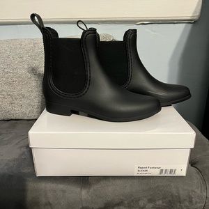 Report black Chelsea rain boots